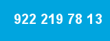 922 219 78 13 922 219 78 13